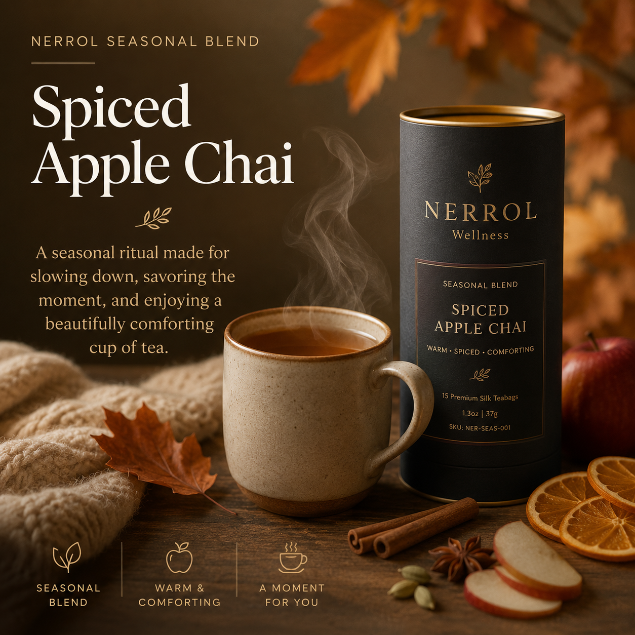 NERROL Seasonal Blend - Spiced Apple Chai Tea